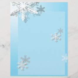 Papel de carta Letterhead Icy Snowflake