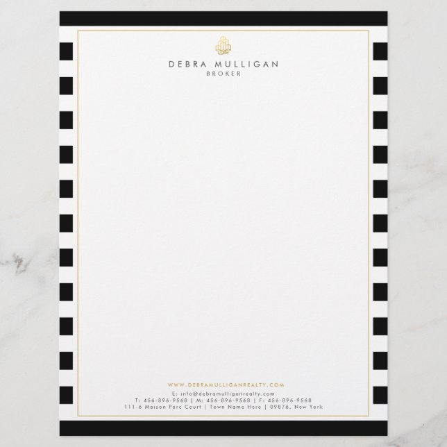 Papel de carta Letterhead Modern Imóveis Imóveis B (Frente)