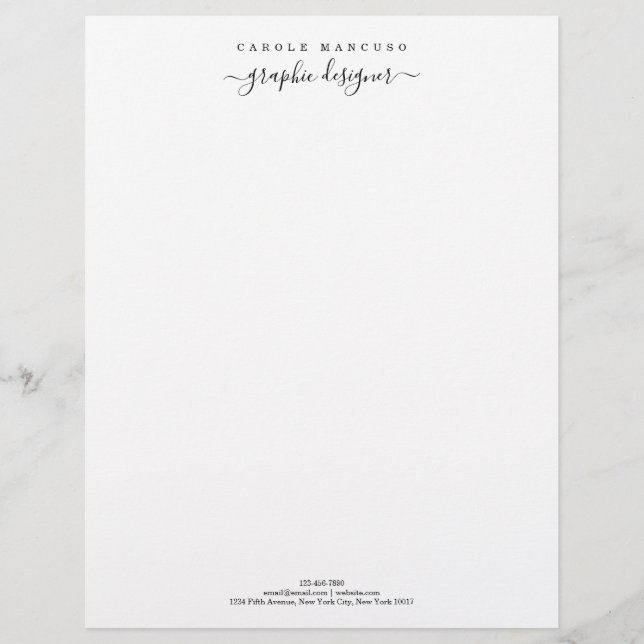 Papel de carta Letterhead Personalizado| Simplesme (Frente)