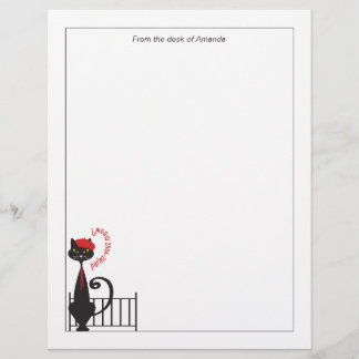 Papel de carta para notebook Cat