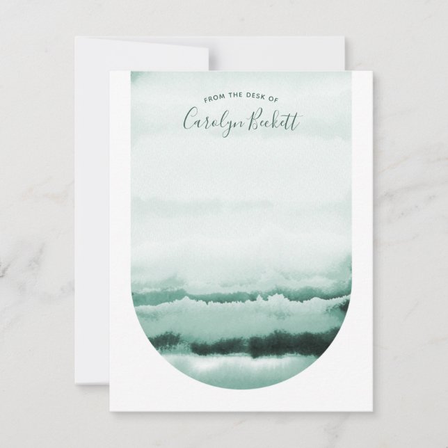 Papel de Carta Personalizado Boho Watercolor - Ver (Frente)