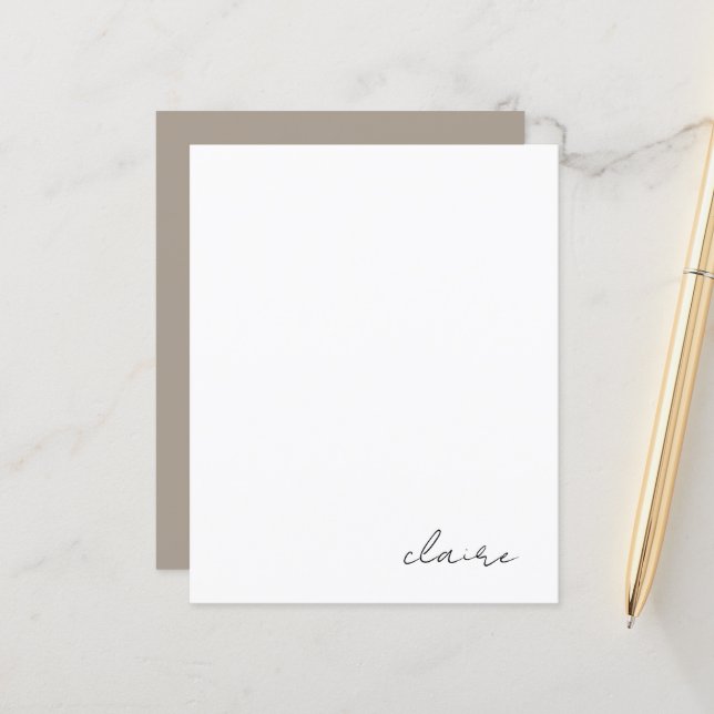 Papel de Carta Personalizado com Nome (Frente/Verso In Situ)