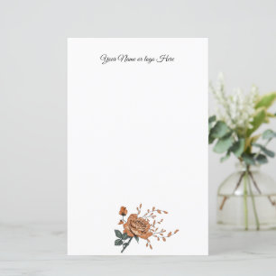 Papel de Carta Personalizado de rosas