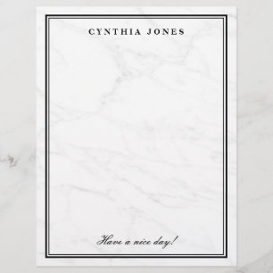 Papel de carta personalizado Elegante de pedra de