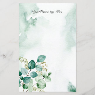 Papel de Carta Personalizado Eucalyptus