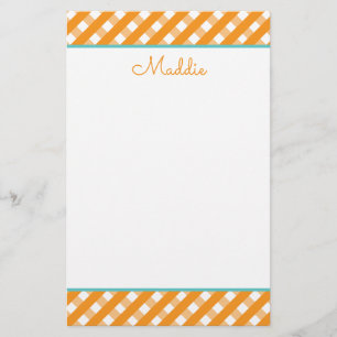 Papel de Carta Personalizado Gingham