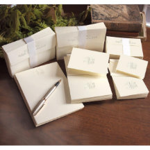 Papel de carta personalizado monograma de script e