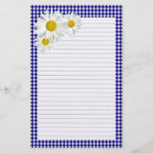 Papel de carta Pessoal Cheerful Daisy Lined