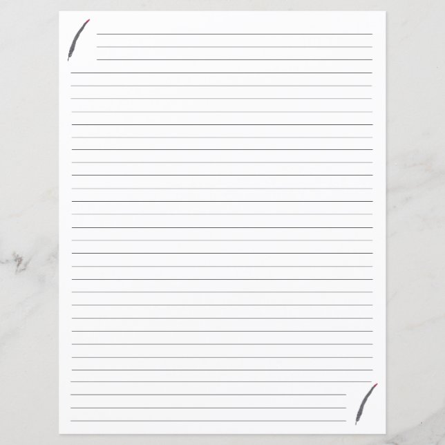 Papel de Carta Preto e Vermelho (Frente)