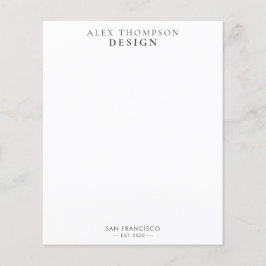 Papel de carta profissional moderno minimalista