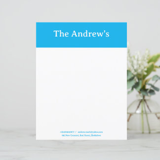 Papel de Carta Simples Azul