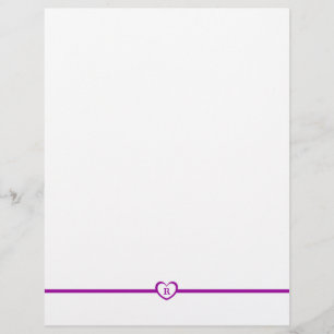 Papel de carta simples e elegante - Roxo