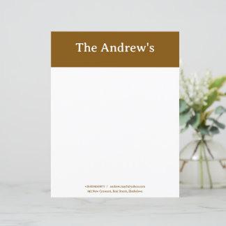 Papel de Carta Simples Marrom