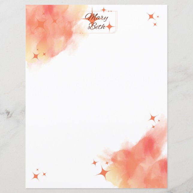 Papel de carta Sonic Laranja (Frente)