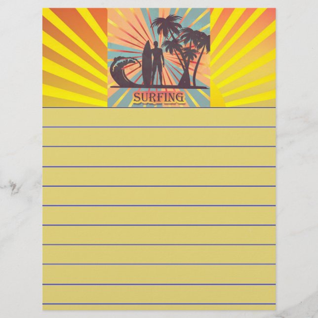 Papel de Carta Surfer Dude (Frente)