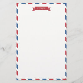 Papel De Carta Vermelho, Branco E Azul