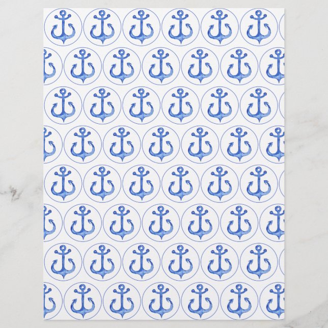 Papel de cárter para ancoragem azul Marinho náutic (Frente)