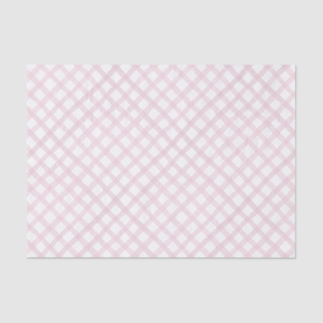 Papel de Chá de fraldas para Garota Rosa Gingham (Frente )
