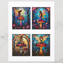 Papel de Colagem para Álbum de Recortes de Fadas