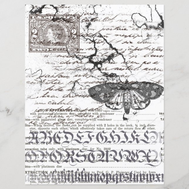 Papel de cópia de segurança de colagem de alfabeto (Verso)