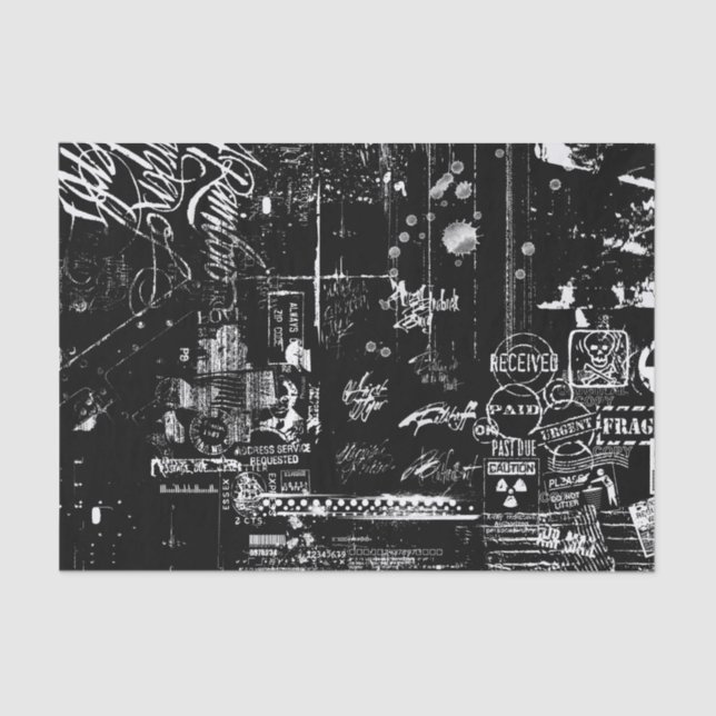 Papel de cor preto e branco (Frente )