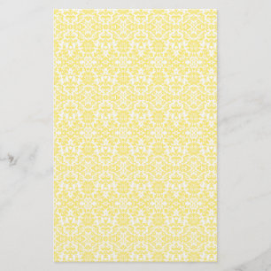 Papel de Damasco Amarelo
