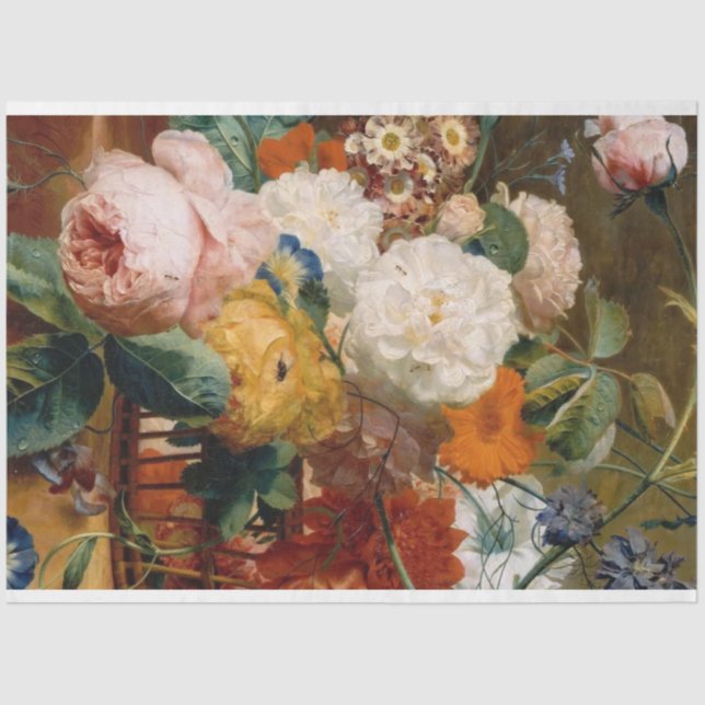 Papel de Decouopagem Floral Estática (Frente )