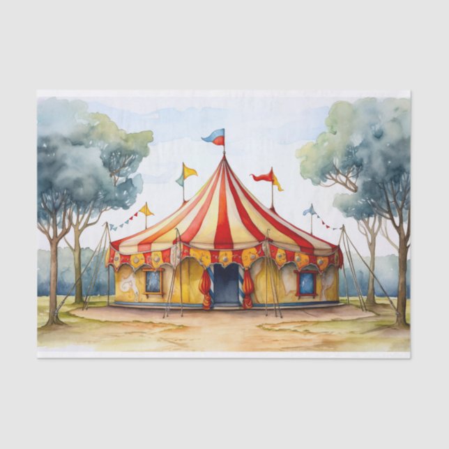 Papel de Decoupage 4 Grande Tent Circus (Frente )