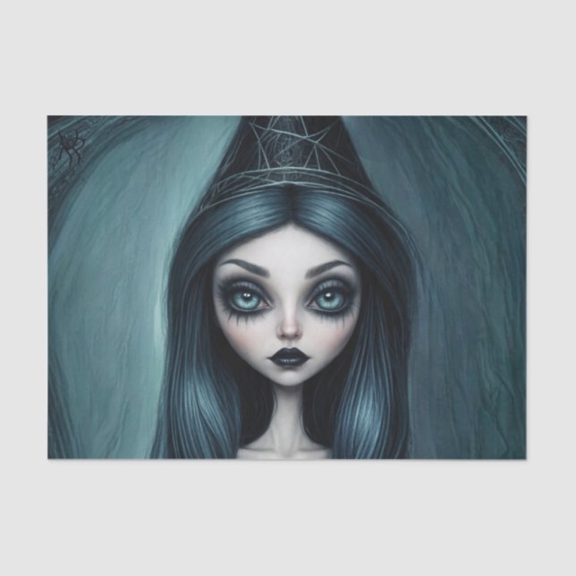 Papel de Decoupage da Bruxa de Deusa Escura (Frente )