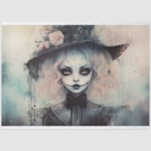 Papel de Decoupage da Spooky Girl 5