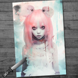 Papel de Decoupage da Spooky Girl 9