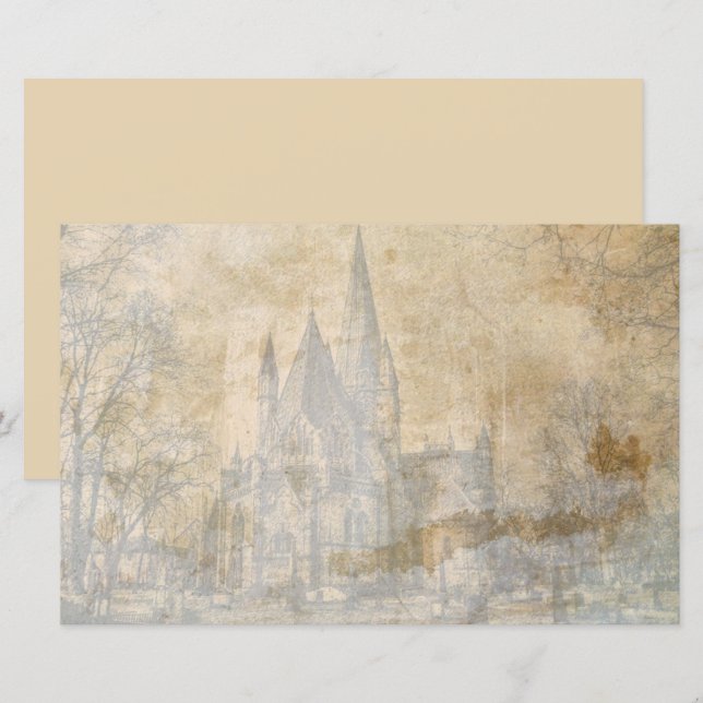Papel de decoupage de álbum de recortes de castelo (Frente/Verso)