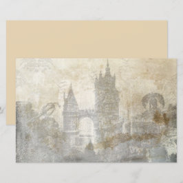 Papel de decoupage de álbum de recortes de castelo