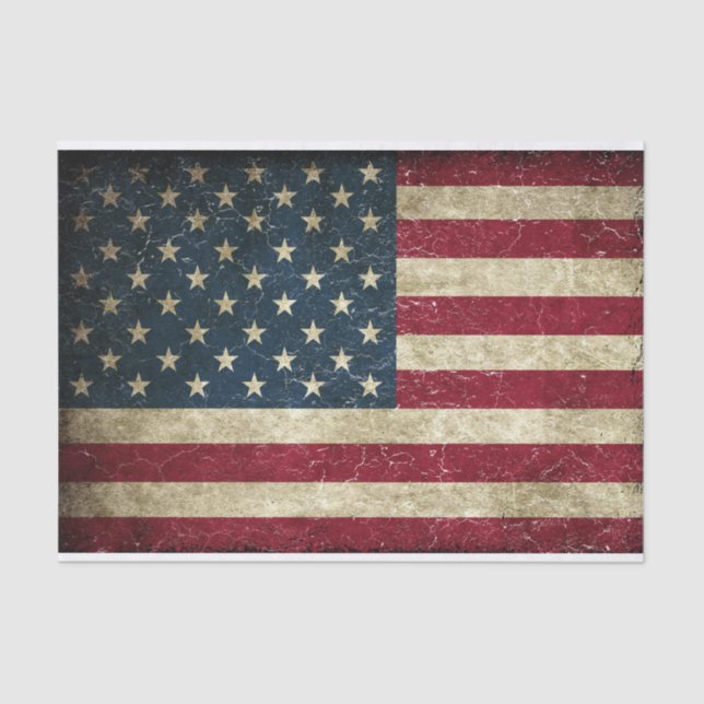 Papel de Decoupage de Bandeira Americana Incomodad (Frente )