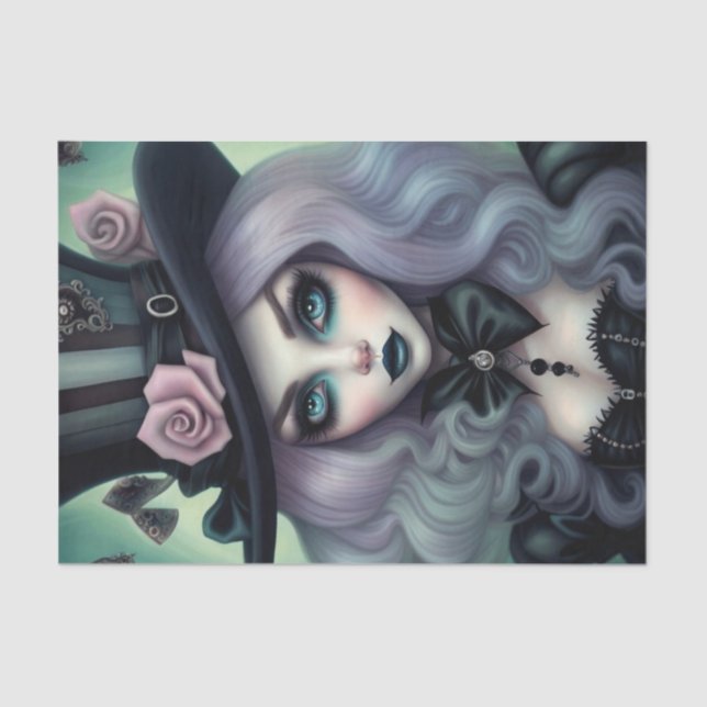 Papel de Decoupage de Cabelo Puro Maciço de Enxofr (Frente )