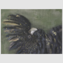 Papel de Decoupage de Cockatoa Preto Australiano 
