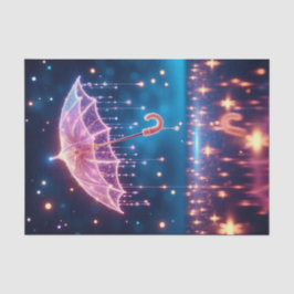 Papel de Decoupage de Guarda-chuvas Rosa-Neo brilh