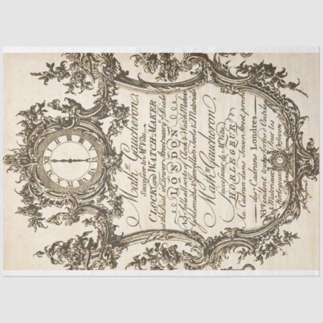 Papel de Decoupage de Mobiliário para Clocadores (Frente )