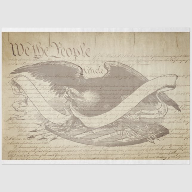 Papel de Decoupage de Mobiliário Patriótico (Frente )