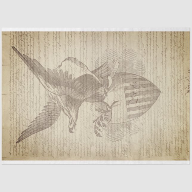 Papel de Decoupage de Mobiliário Patriótico (Frente )