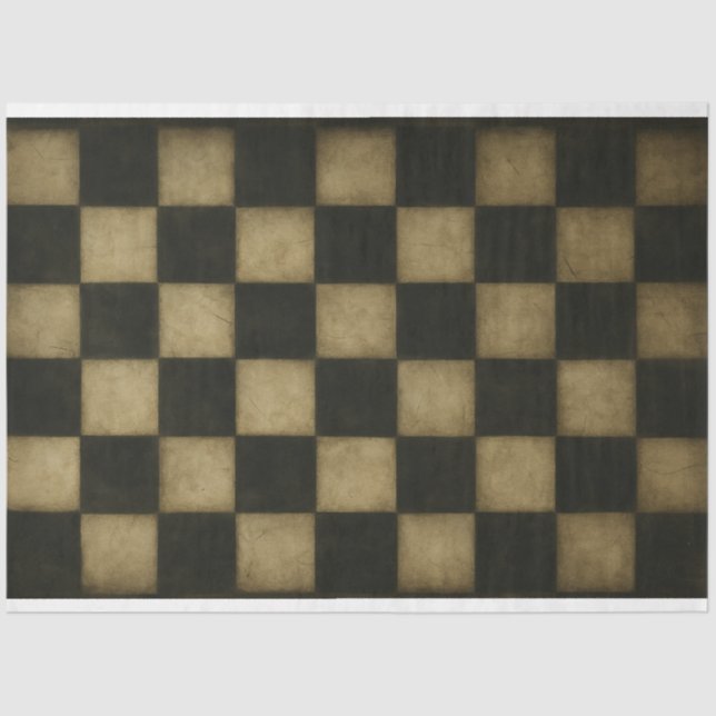 Papel de Decoupage de Padrão de Checkerboard vesti (Frente )