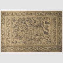 Papel de Decoupage de Pássaros e Florestas