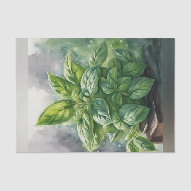 Papel de Decoupage de Primavera Basil para Lush (Frente )
