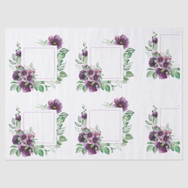 Papel de Decoupage de Quadro Floral (Frente )