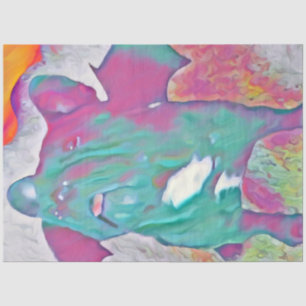 Papel de Decoupage do Bulldog Francês Colorido