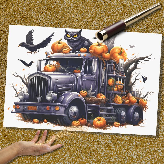 Papel de Decoupage do Caminhão 3 Halloween (Criador carregado)