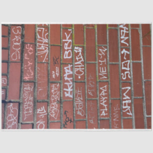 Papel de Decoupage do Grafite de Parede de tijolos