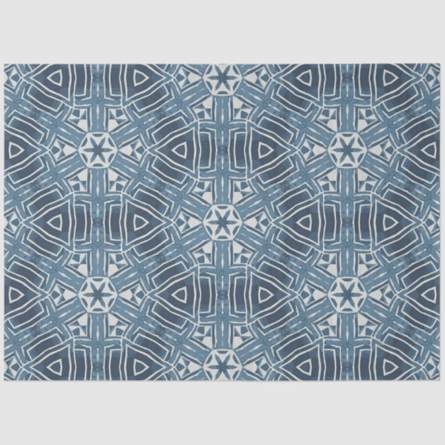 Papel de Decoupage do Mobiliário Indigo Africano (Frente )