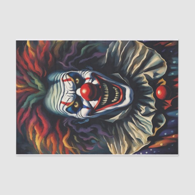 Papel de Decoupage do Palhaço Arco-Íris do Assusta (Frente )