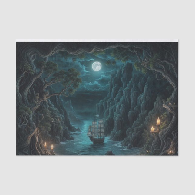 Papel de Decoupage do Pirata Hideaway (Frente )